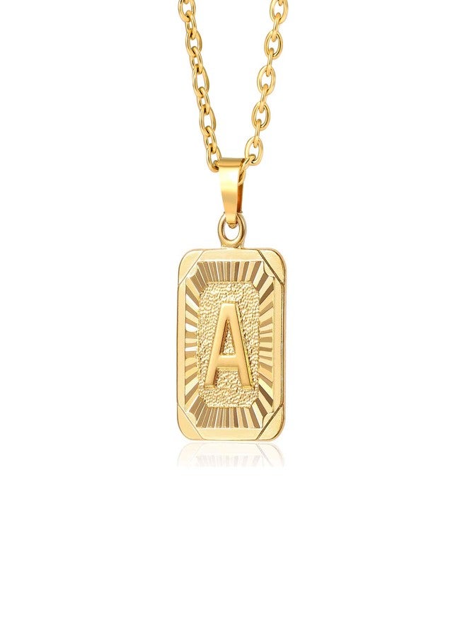 Glimmerst Initial Pendant Necklace Stainless Steel Letter A Necklace Personalizd Name Necklace for Women - Image 1
